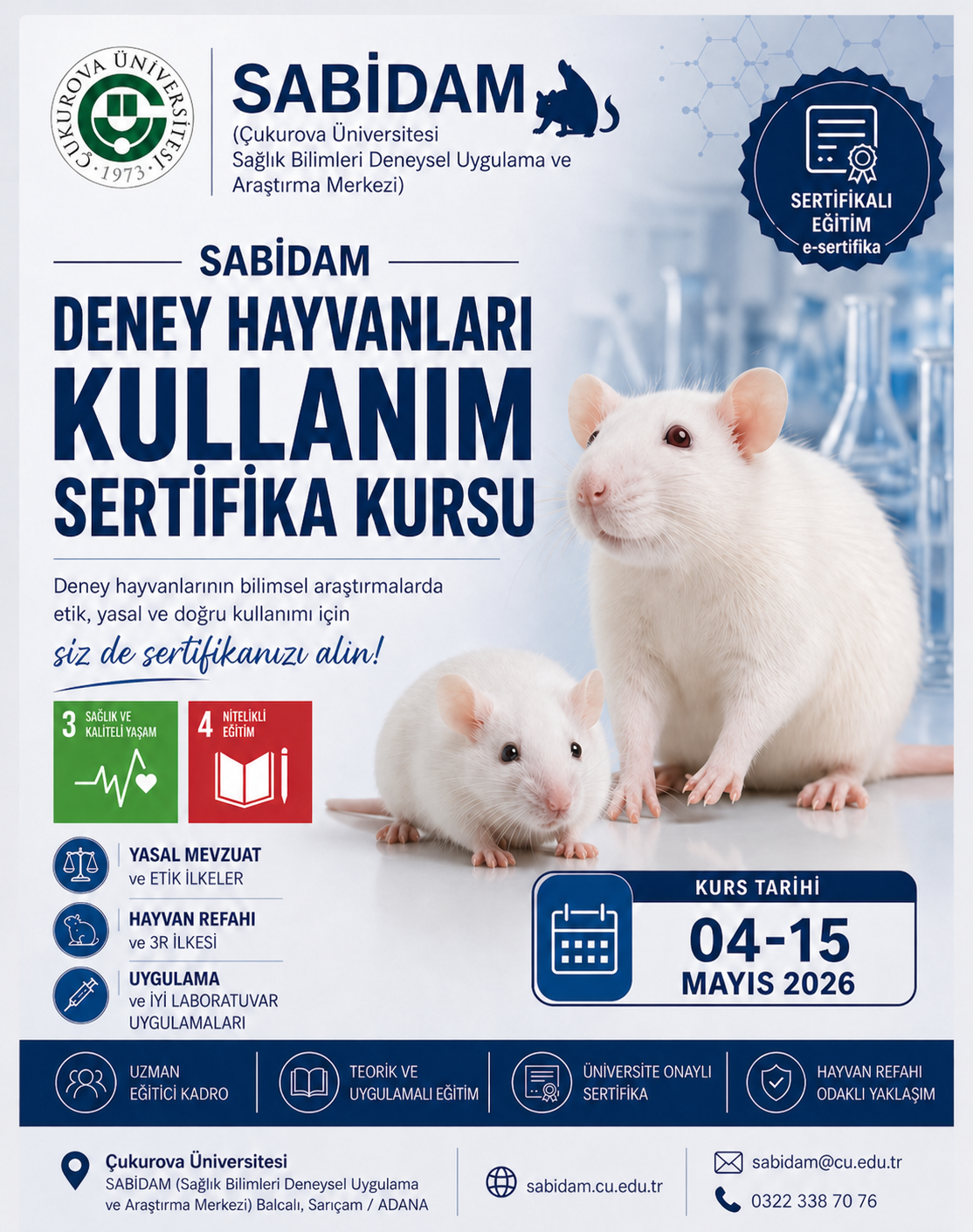 Deney Hayvanları Kullanım Sertifika Kursu 2026/1